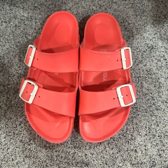 Birkenstock Light Red Eva Slide Sandals - Size 39 / 8-8.5 Women’s - Picture 3 of 9